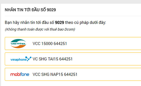 Cách nạp thẻ 3Q Chạy Ngay Đi 04