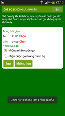 Chặn cuộc gọi và sms cho điện thoại