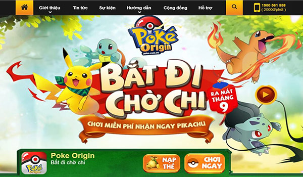 Tặng GiftCode Poke Origin cho tân thủ 01